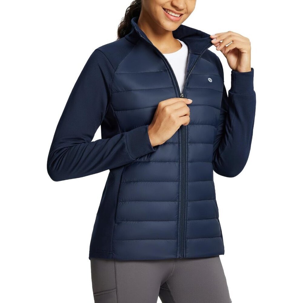 Women's Water-Resistant Puffer Jacket Lightweight Warm Fall Winter Hiking